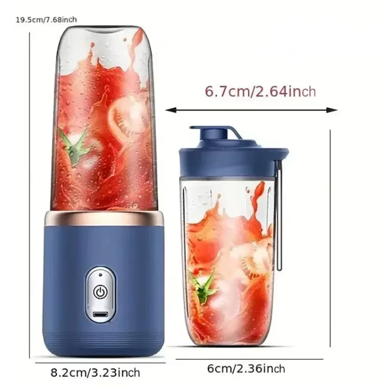 Licuadora Portátil Eléctrica 400ml – Exprimidor USB para Jugos y Batidos Tomatodo incluido